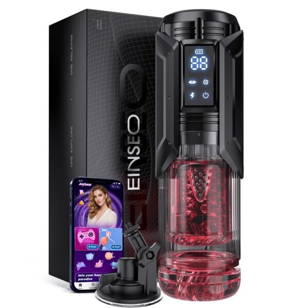 Version 1.0.0 Hydro Vacuum Male Masturbator with Water Massage, 7 Suction Modes, Thrusting & Rotation Hands-Free Sex Machine with AI Sync Control