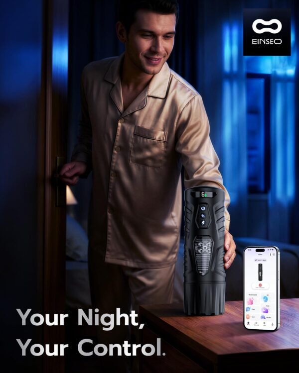 Version 1.0.0 Interactive Sync Male Masturbator with Video & Game Sync, AI Voice Control, 7 Thrusting & Rotation Modes Hands-Free Sex Machine with Visual Window