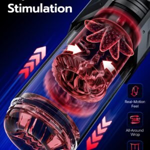Version 1.0.0 Hydro Vacuum Male Masturbator with Water Massage, 7 Suction Modes, Thrusting & Rotation Hands-Free Sex Machine with AI Sync Control