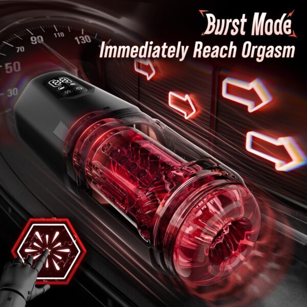 Version 1.0.0 Multi-Sensory AI Sync Male Masturbator with Vibration & Licking Stimulation, Game Sync Feedback, 7 Thrust Modes Hands-Free Interactive Sex Machine