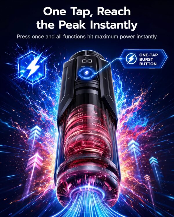 Version 1.0.0 Hydro Vacuum Male Masturbator with Water Massage, 7 Suction Modes, Thrusting & Rotation Hands-Free Sex Machine with AI Sync Control