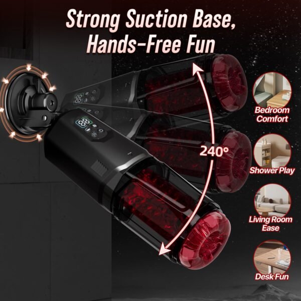 Version 1.0.0 Multi-Sensory AI Sync Male Masturbator with Vibration & Licking Stimulation, Game Sync Feedback, 7 Thrust Modes Hands-Free Interactive Sex Machine