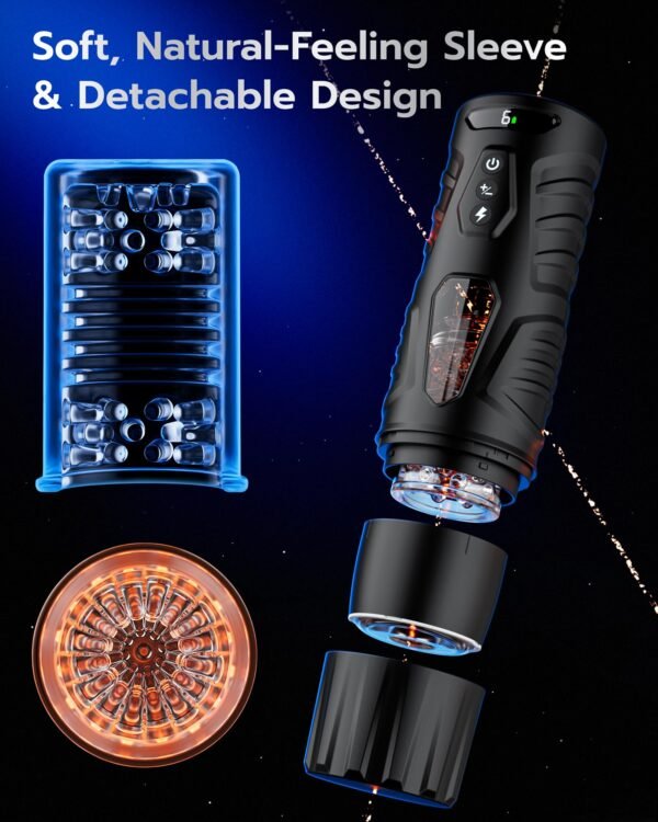 Version 1.0.0 Interactive Sync Male Masturbator with Video & Game Sync, AI Voice Control, 7 Thrusting & Rotation Modes Hands-Free Sex Machine with Visual Window